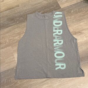Under Armour Gray Tank with Mint Logo